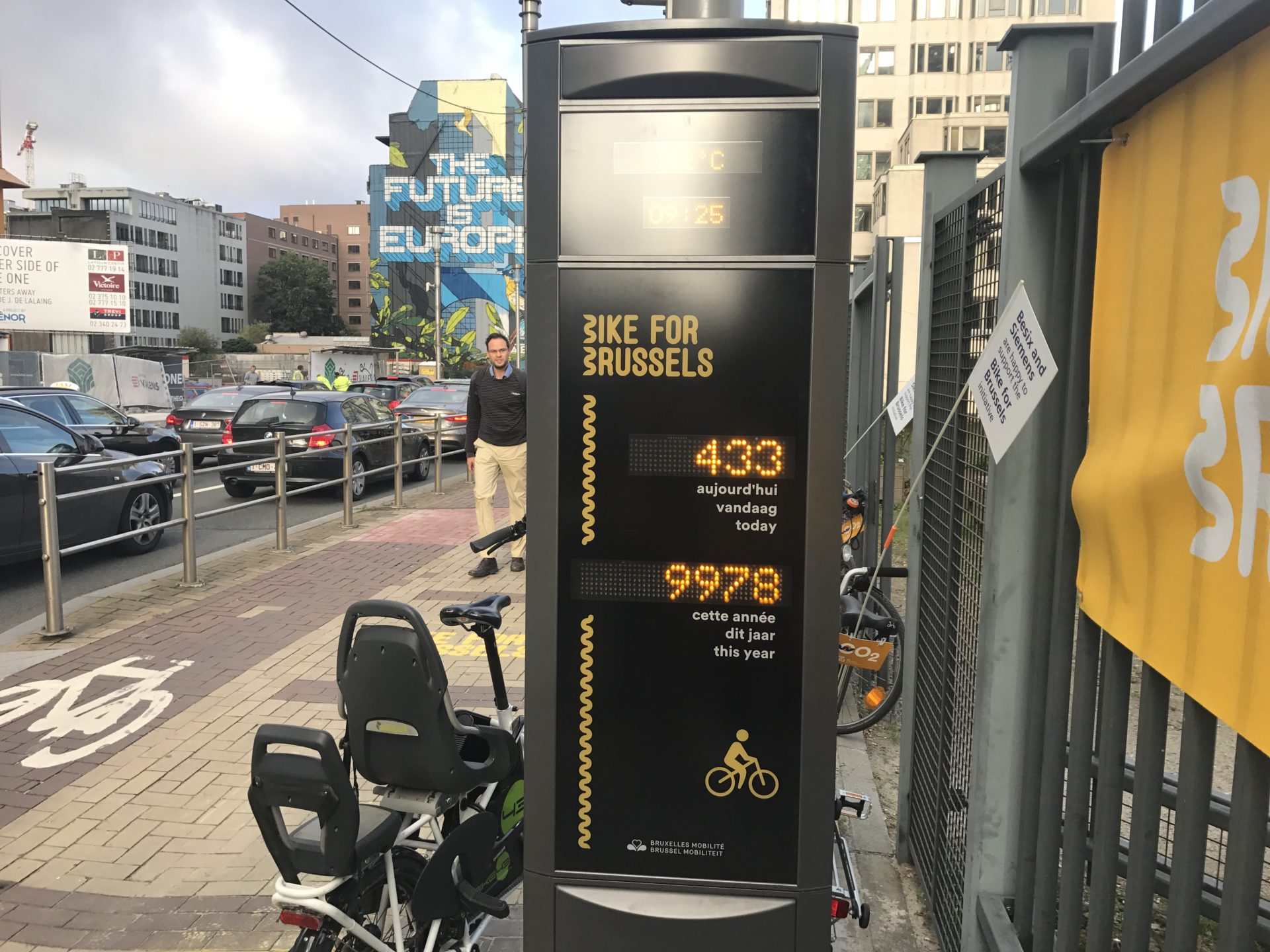 Bike For Brussel Borne Vélo Fietstelpaal